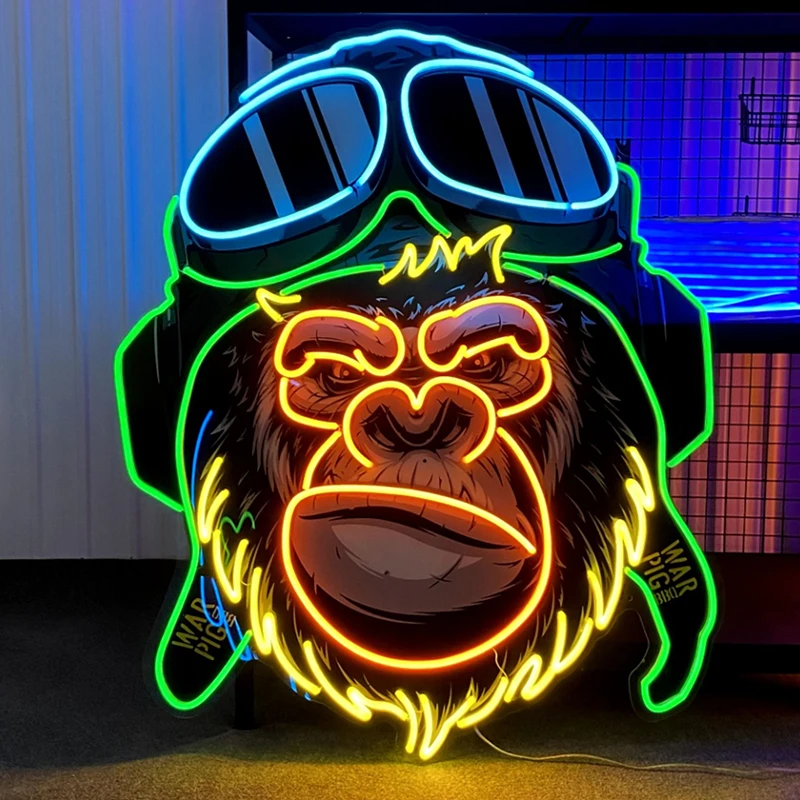 

Monkey Led Neon Sign Light Custom Living Room Bedroom Home Wall Decoration Neon Signs Personalized Neon Bar Club Night Lights