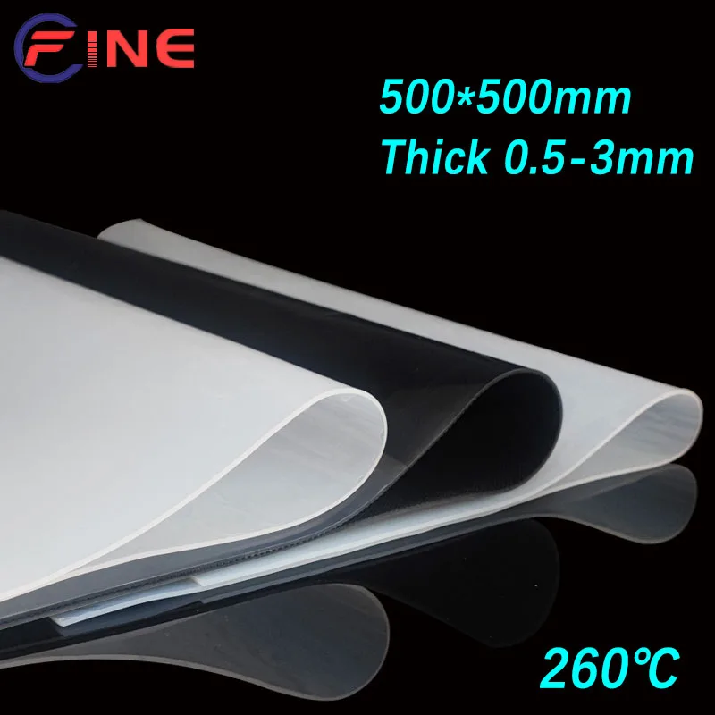 Cobertura Translúcida do Silicone da Espessura da Esteira 0.53 mm da Folha da Borracha do Silicone para a Placa Resistente de Alta e Baixa Temperatura do Silicone