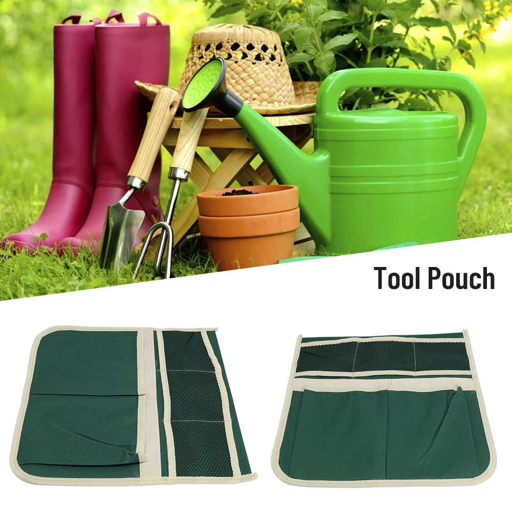 1 Pcs Garden Foldable Kneeler Stool Tool Pouch Bag For Outdoor Storage Pouch For Knee Stool Garden Tools Oxford Cloth 32x32cm