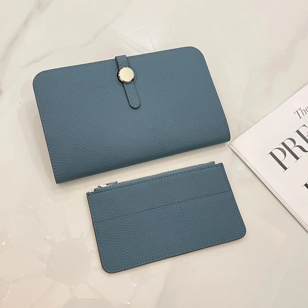Luxury Genuine Leather Slim Wallet - Unisex High-Grade Cowhide Design