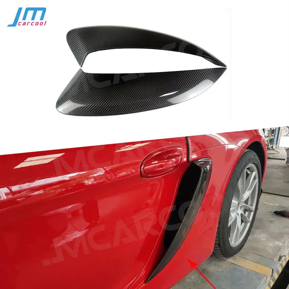 

Front Bumper Side Fins Canards Trims for Porsche 981 Cayman Boxster 2013-2015 Body Exterior Decoration Carbon Fiber / FRP