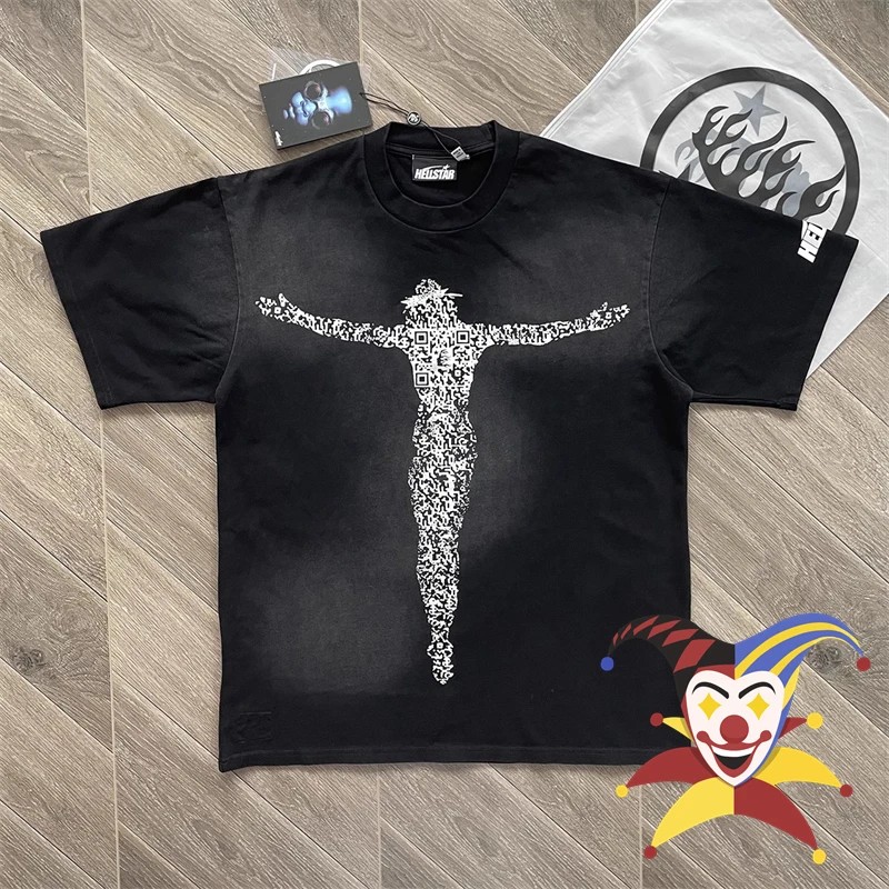 

Моющаяся футболка Hellstar, мужская и женская футболка с QR-кодом
