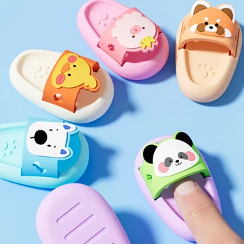 Gomma da cancellare a forma di pantofole da cartone animato, gomma creativa a forma di pantofole, cancella senza lasciare residui, articoli di cancelleria per studenti