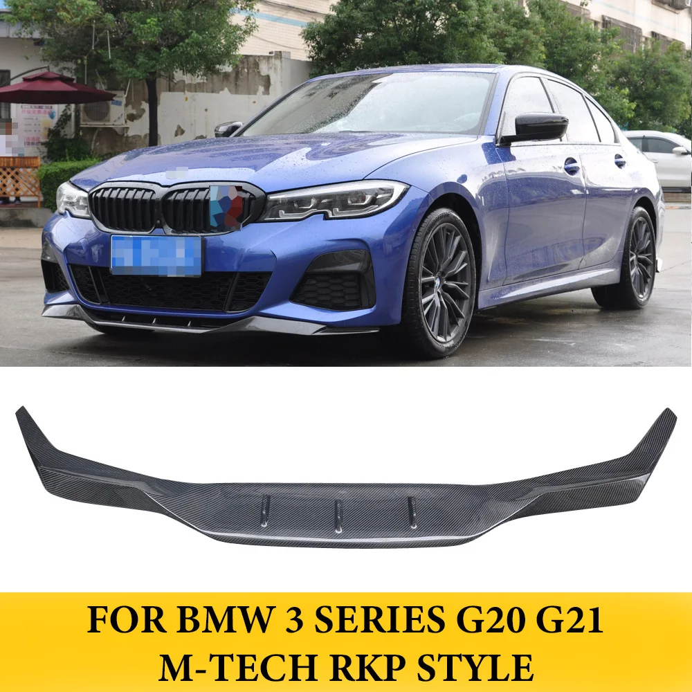 

For BMW 3 Series G20 G21 M-Tech Carbon Fiber RKP Style Front Bumper Lip Spoiler Auto Tuning