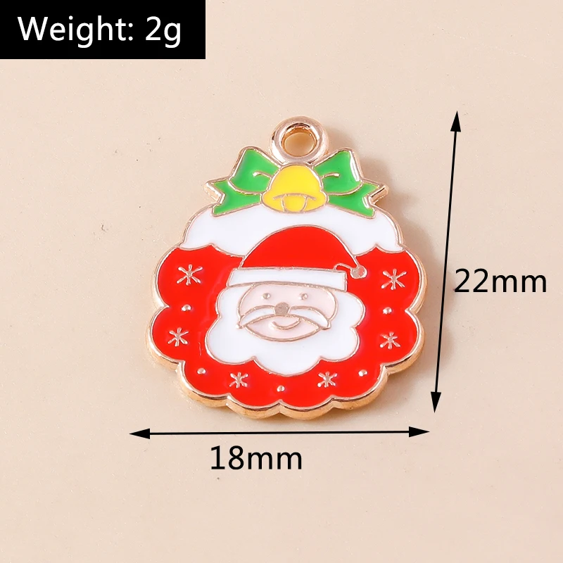 20 Stück Cartoon-Tier-Anhänger, Emaille-Weihnachtshirsch-Anhänger für Schmuckherstellung, Ohrringe, Halsketten, DIY-Bastelzubehör – Detail 10