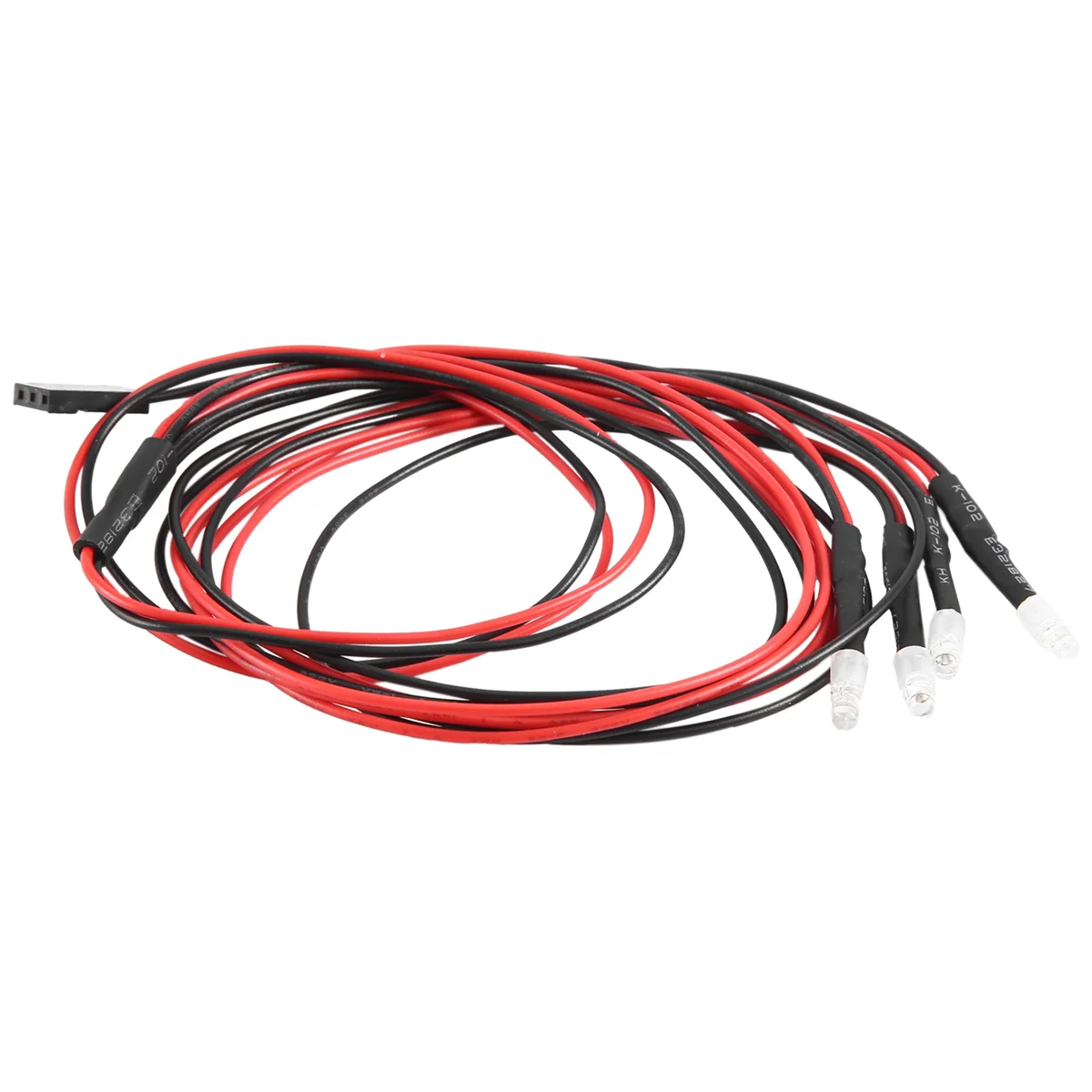 1/10 RC 자동차 트럭 크롤러 RC 모델 드리프트 자동차 헤드라이트 미등, 흰색 및 빨간색, 4 LED, 3mm RC LED 라이트 키트