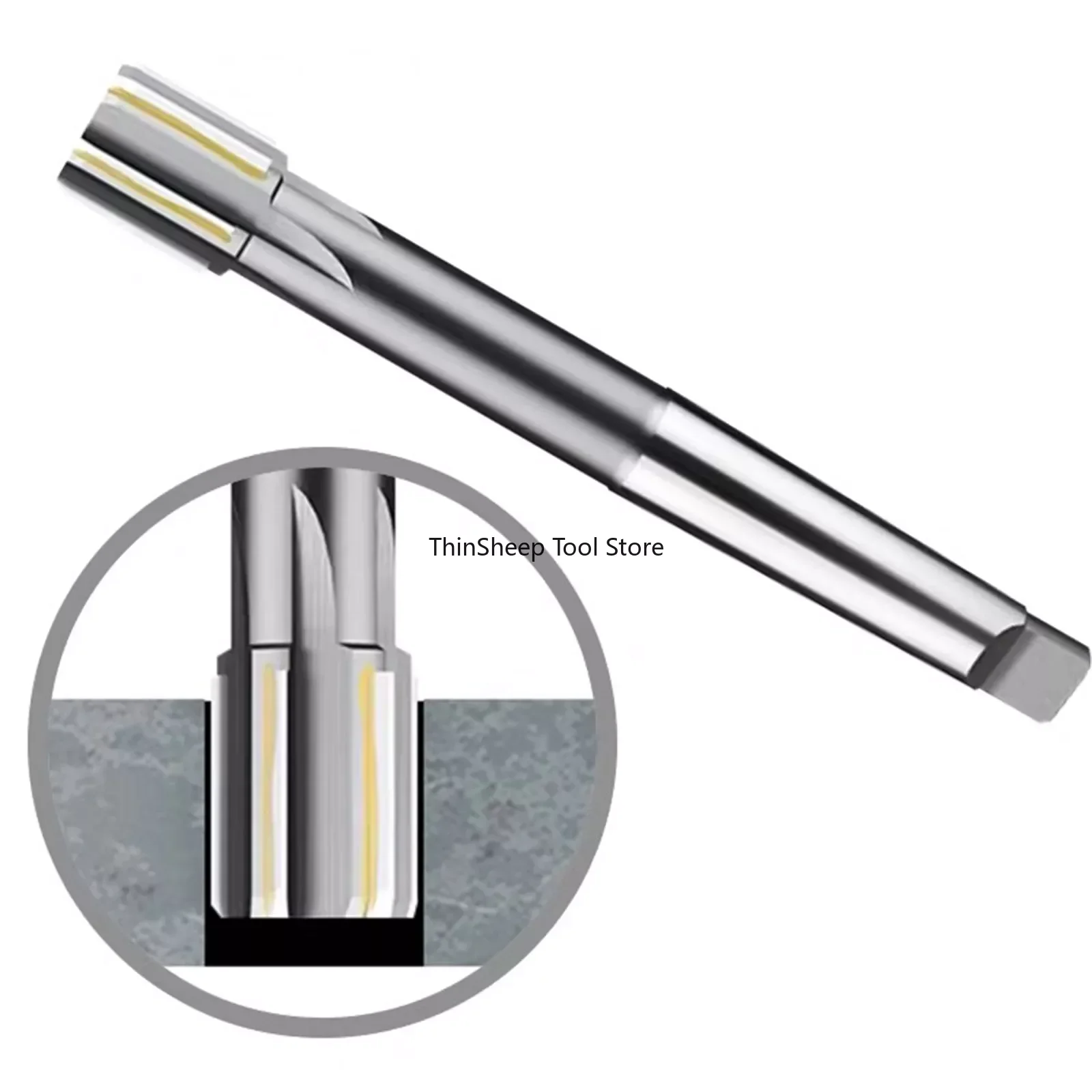 10-50mm TCT Machine Taper Shank Reamer H7 Extended Blade Rotary Tool Inlaid Carbide YG8 Hole Expansion High Precision 4