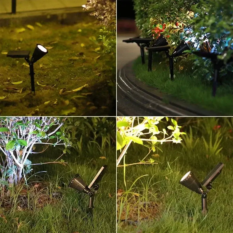 9 LEDs Solar Spotlights, Outdoor IP65 Waterproof, Spot Lights, Brightness Adjustable for Garden Backyard Driveway Patio Decor - Image 4