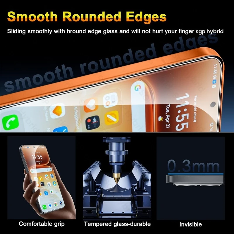 Premium Tempered Glass Screen Protector - 2 Pack, 9H Hardness, Full Coverage
