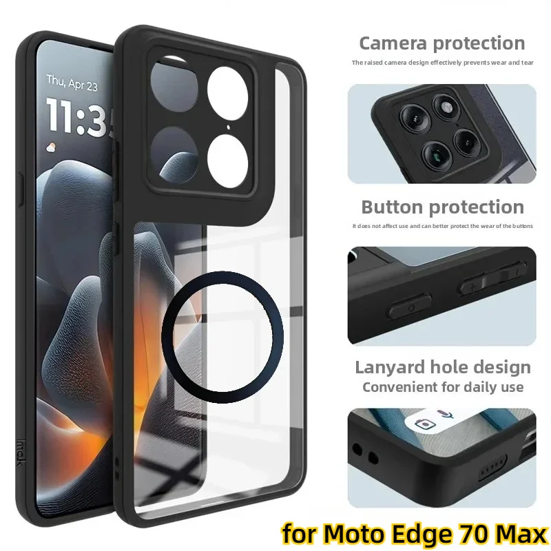 Luxury Transparent Ultra Slim Magnetic Armor Shockproof Bumper Phone Case