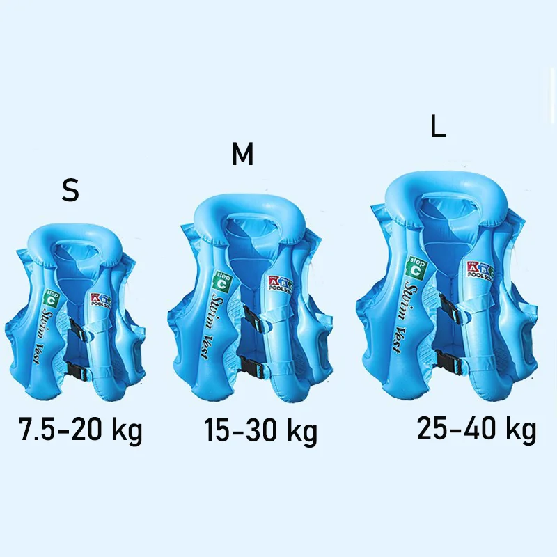 Children Summer Inflatable Swim Ring life Jacket Thickened Buoyancy Swimsuit Children Inflatable Vest Baby Swim Float Ring 6