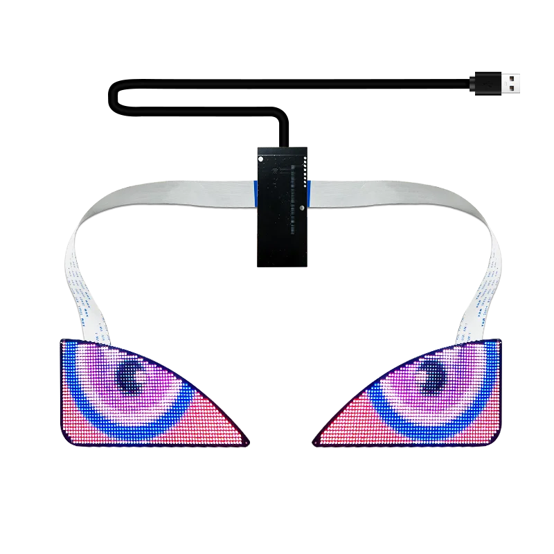 블루투스 간판 APP 프로그래밍 가능한 윙크 눈 LED 디스플레이 패널 배낭 가방 Motrocycle 자동차에 대 한 독수리 눈 깜박이는 화면