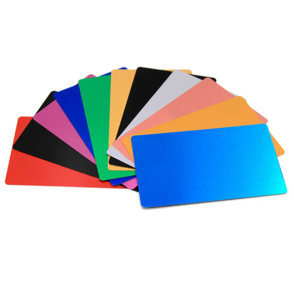Blank Engraved Visiting Name Cards Aluminium Alloy Business Cards 100Pcs