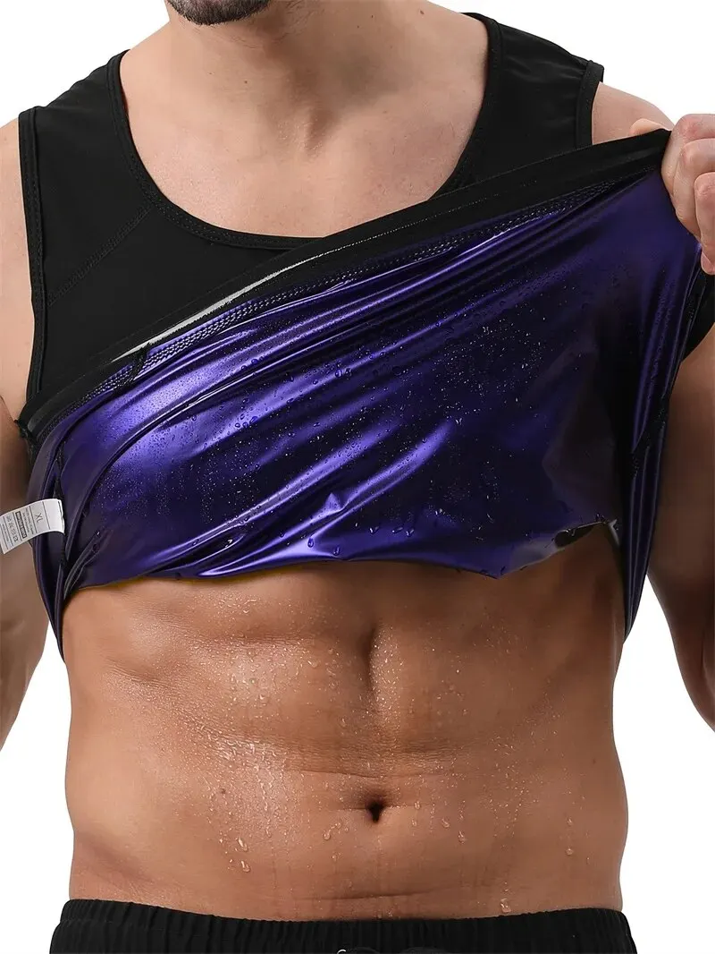 Chaleco De Piel Sintética Para Hombre - Sin Mangas, Ajustado, Ideal Para Fiestas, Yoga Y Looks De Club