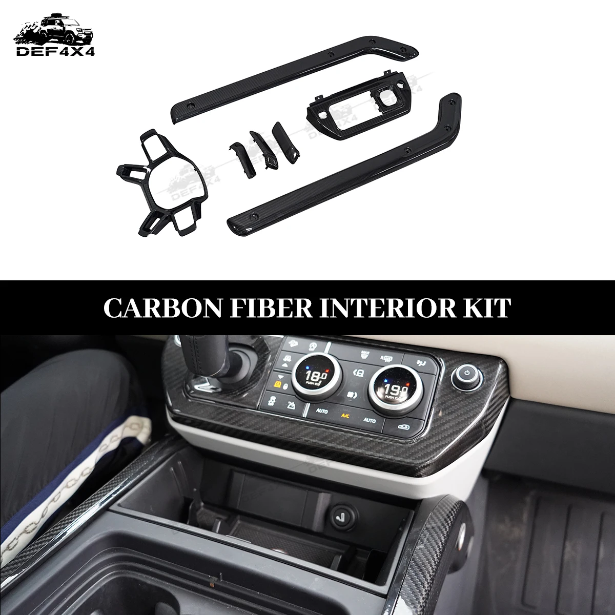 Carbon Fiber Interior Kits Are Available For Land Rover Defender 2020