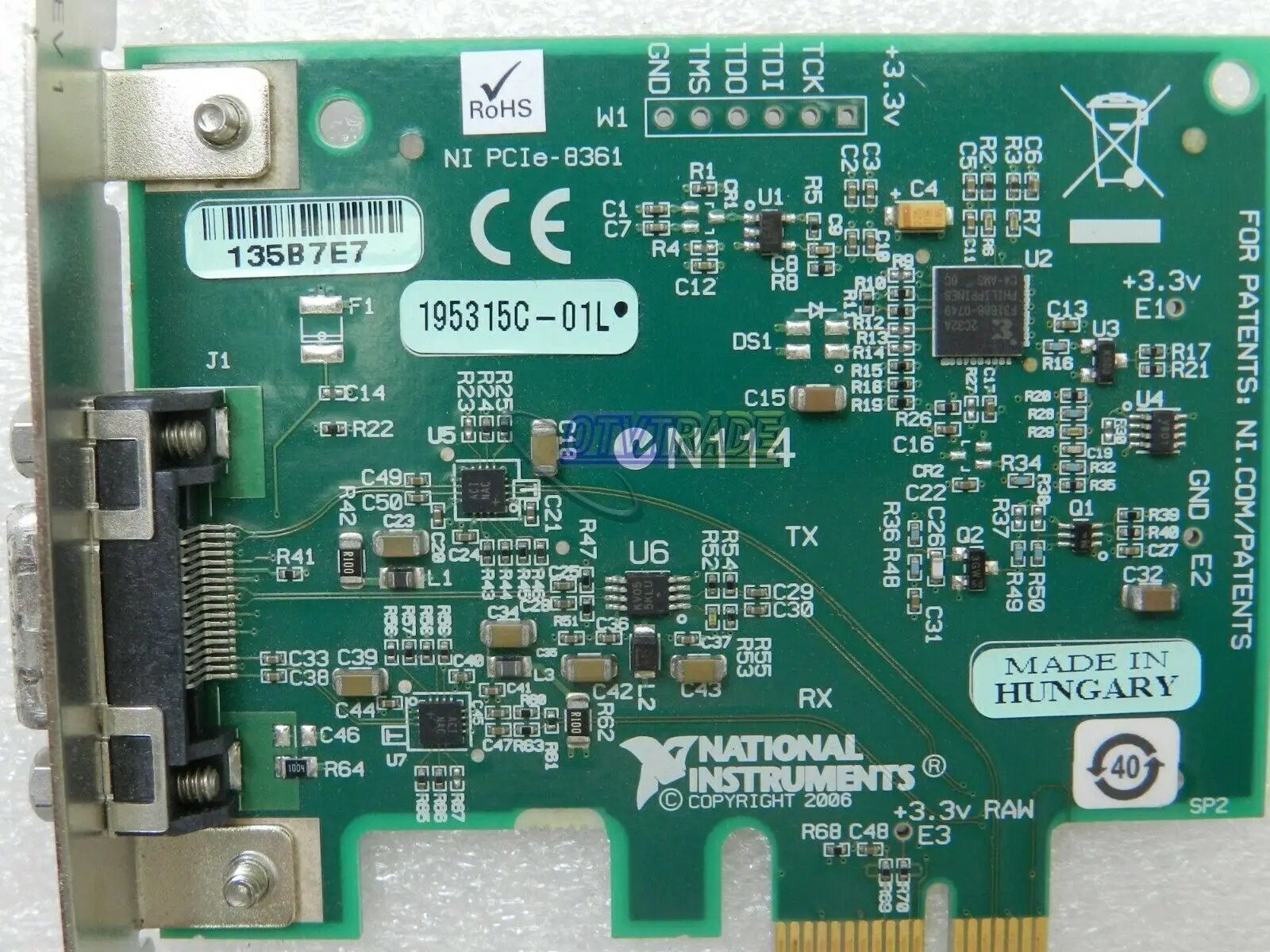 중고 National Instruments NI PCIe-8361 MXI-Express 원격 제어 인터페이스 카드