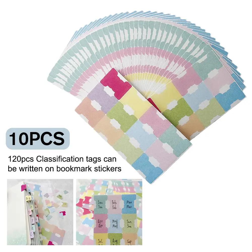 120pcs Label Sticker Writable Pages Book Pages Markers Reading Notes File Office Stationery Tab Flags Tabs J0V4 10 sheets sticky index tabs writable file tabs flags morandi color page markers labels for reading notes books classify files