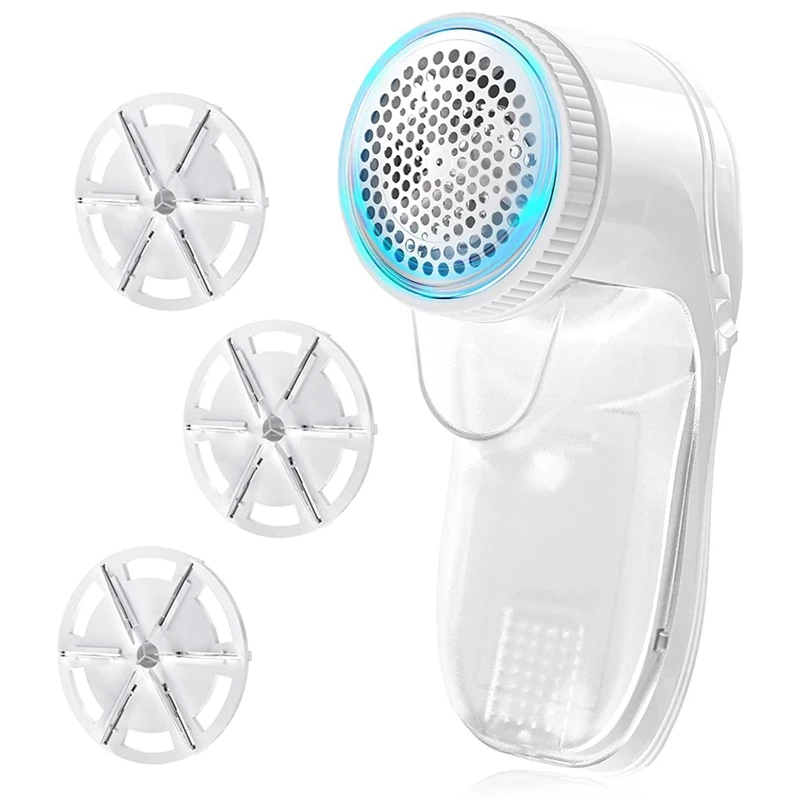 

Fabric Shaver, Portable Bobble Remover Powerful Bobble Shaver With Extra Blades USB Charging Fluff Remover Lint Shaver