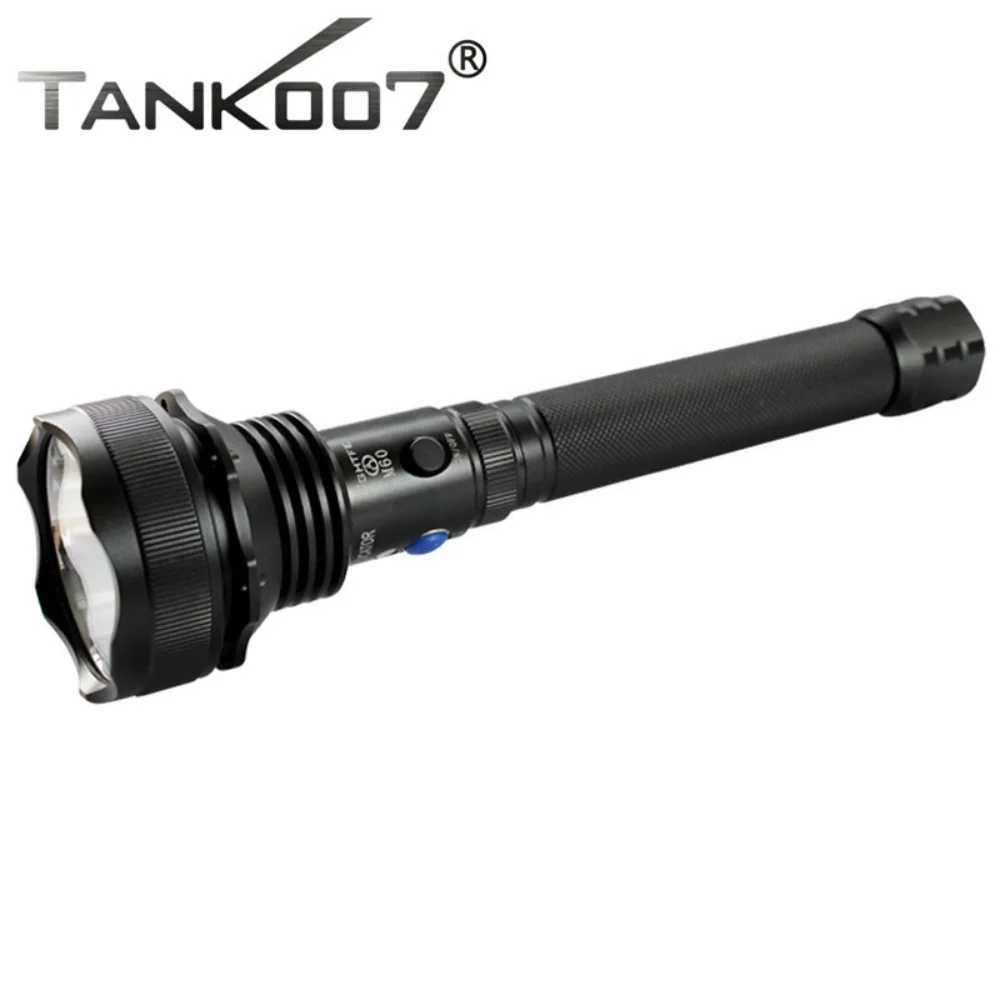 Tank007 TC60 Police Military Tactical Flashlight Cree XM-L U2 1200lm Search Flashlight for Hunting Camping by 2 X18650 Battery
