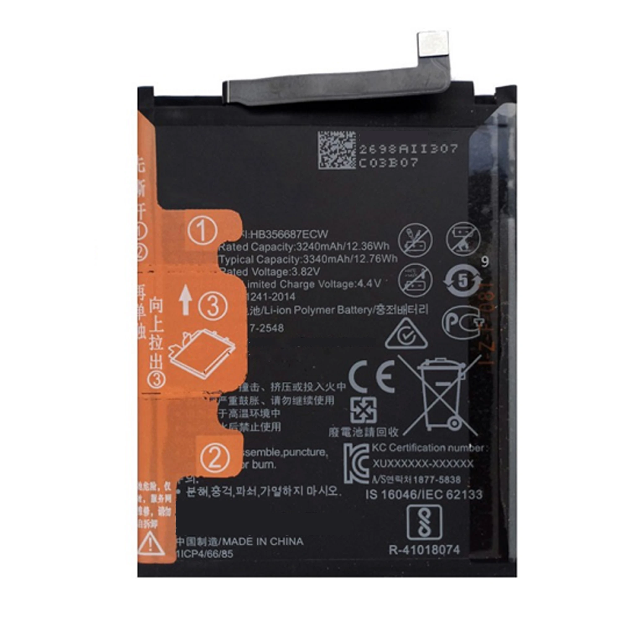 HB356687ECW Battery For Huawei Mate 10 Lite P30 Lite 4E Nova 2 Plus 2i NOVA3i 4e / Honor 9i Repair Part Original Capacity Phone