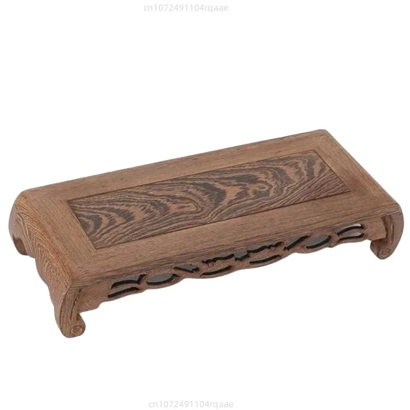 4pcs Set Wooden Base Flower Pot Holder Plant Shelf Sorting Table Stand for Fish Tank Lathe Candy Table Furniture Pedestal