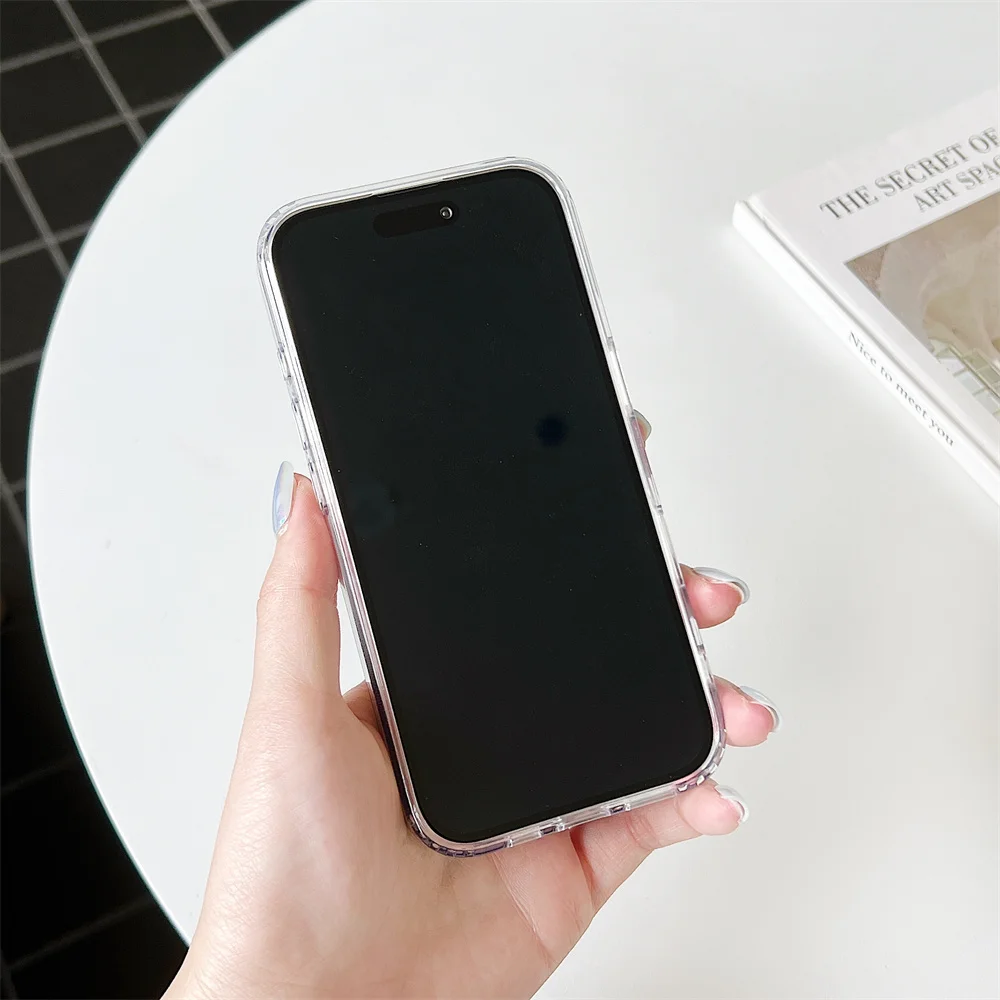 Pour iPhone 16 Pro Max Gradient Aurora Slim Matte Magnetic Case Pour iPhone 11 12 13 14 15 16 Pro Max Plus Mini Housse Antichoc_voghion.com