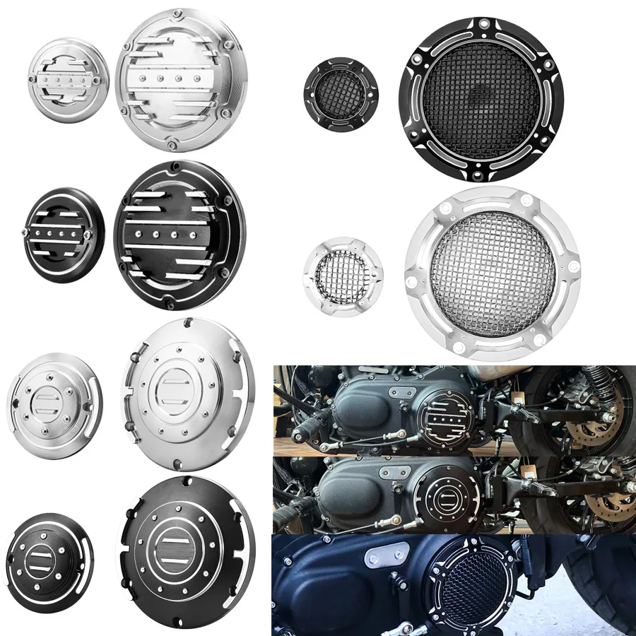 

New Style Motorcycle Derby Timer Clutch Timing Covers Master Cylinder Inspection Cover For Harley Sportster XL 883 1200 72 48