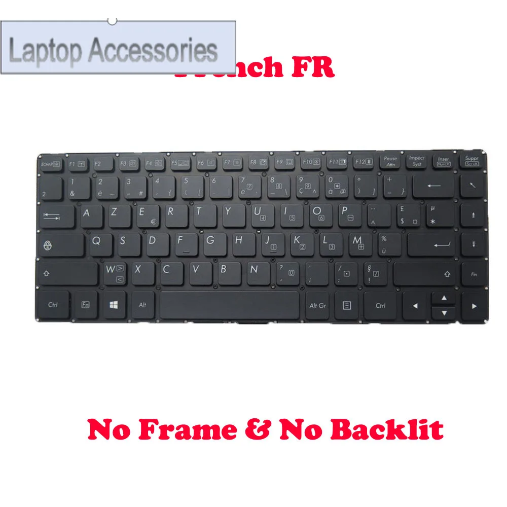 F PO-BR-IT-CA-CF-DT-GR-SV-KR-NE-SP 레이아웃 노트북 백라이트 키보드 없음 Getac S410 S410 G1 G2 G3 S410V 6150e 블랙 프레임 없음 새 제품