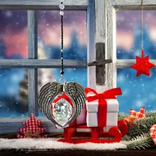 

Crystal Suncatcher Angel Wing Pendant Crystal Ball Ornament Rainbow Maker Pendant For Window Car Decoration Indoor Outdoor Home