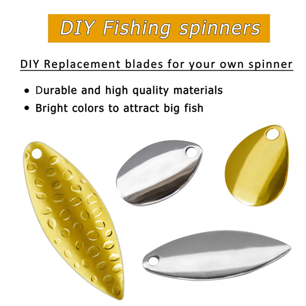 スピナーベイトセット,44/66ピース,カラーブレード,DIY,海釣り