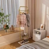 Metal Gold Coat Rack Entryway Corner Stand Hat Coat Hanger with Marble Base Heavy Duty 4
