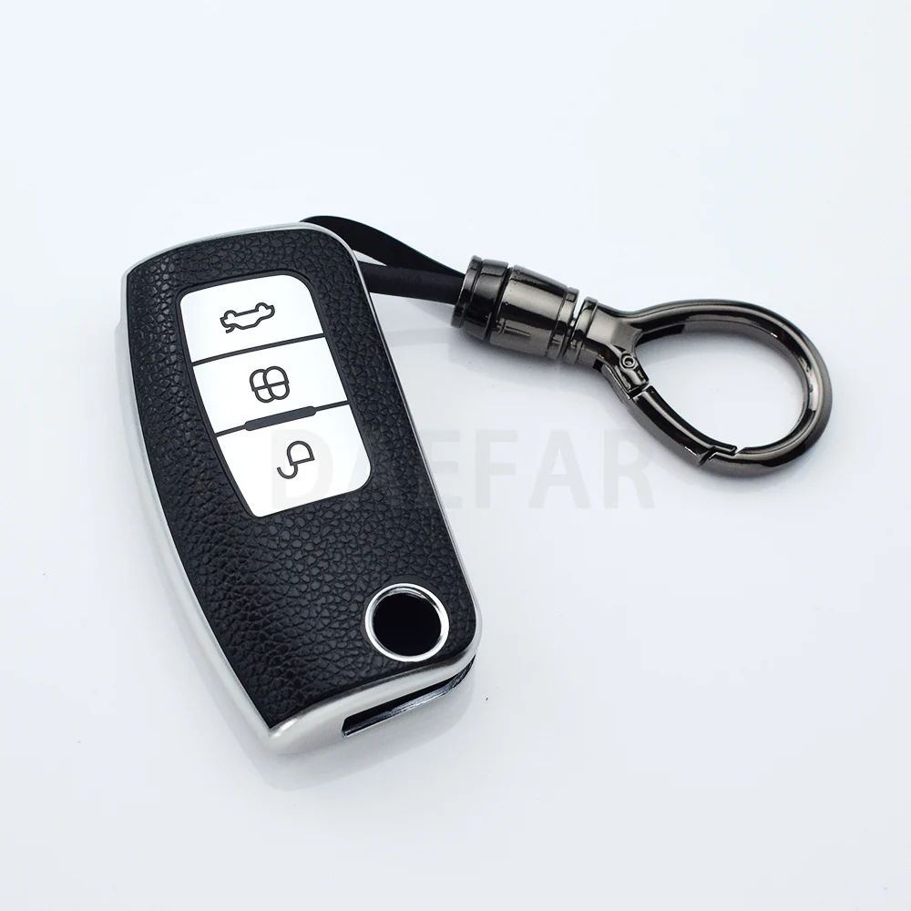 Remote Control Case Car Key Cover and Keychain for Ford Vehicles