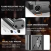 Cigar Lighter 4 Jet Flame Cigar Lighters with Cigar Cutter Cigar Accessories Cigar Draw Enhancer Windproof Refillable Butane 6