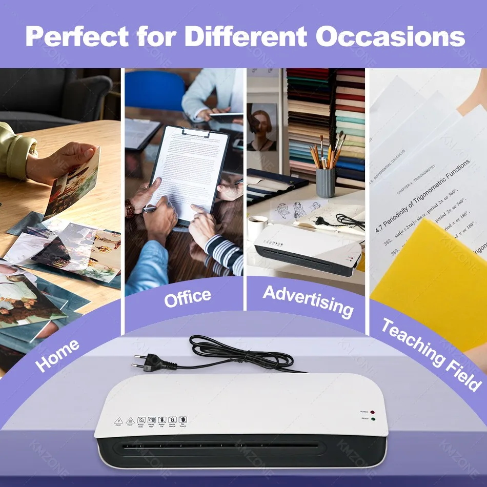 A4 Professional Thermal Office Hot and Cold Laminator Machine for Document Photo Pouches Packaging Plastic Film Laminator