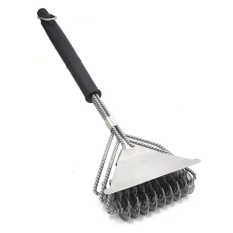 Safe Grill Brush-Bristle Free BBQ Grill Brush-Rust Resistant Stainless Steel Barbecue Cleaner Great Grilling Accessories