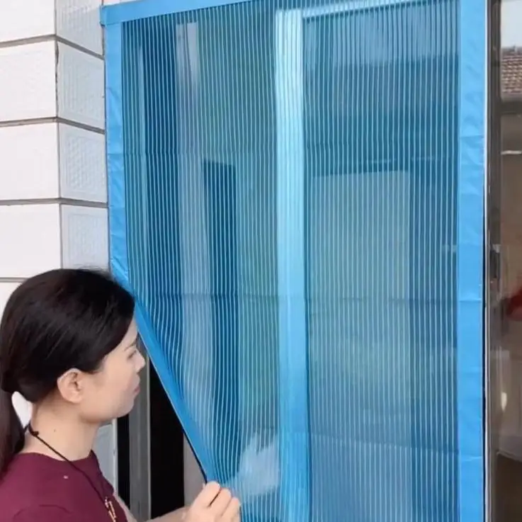 두꺼운 자가 접착식 창문 스크린 가정용 매직 테이프 모기장 방충 업그레이드 마그네틱 창문 스크린 다이아몬드 아이언