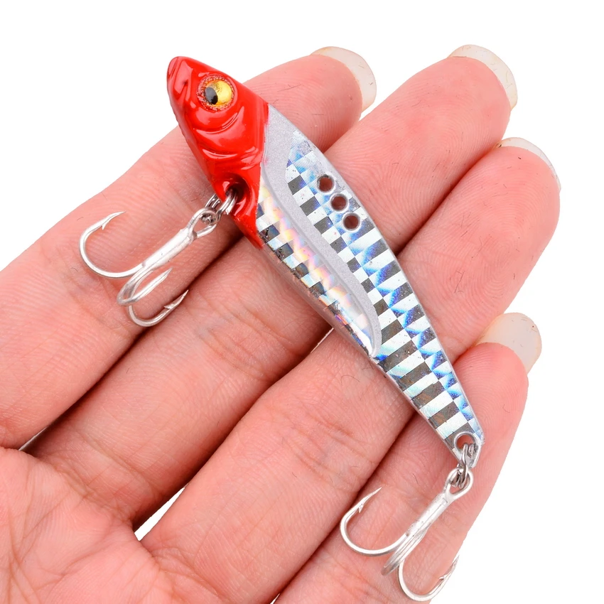 6pcs VIB Fishing Lure 7g 5cm Artificial Blade Metal Sinking Spinner  Crankbait Vibration Bait Swimbait Pesca for Bass Pike Perch