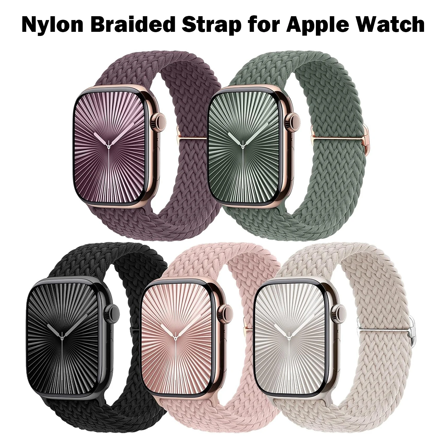 Breathable Nylon Braided Stretchy Bracelet Band