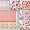 Strawberry Girl Pink Shower Curtain Bathroom Decor Fruit Summer Kids Bowknot Pattern Chic Modern Woman Polyester Bathtub Curtain 1