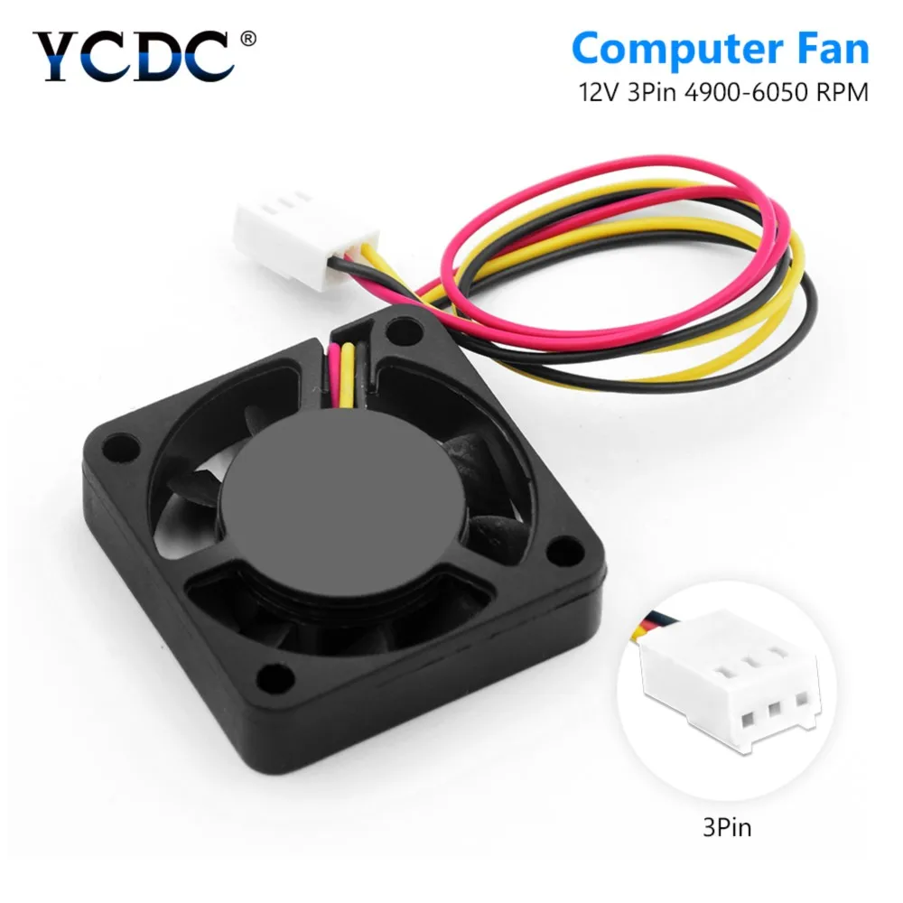3 Pins 9 Blades Low Noise Cooler Cooling Fan DC 12V 40x40x10mm PC CPU Brushless Computer Case Fan Saving Design