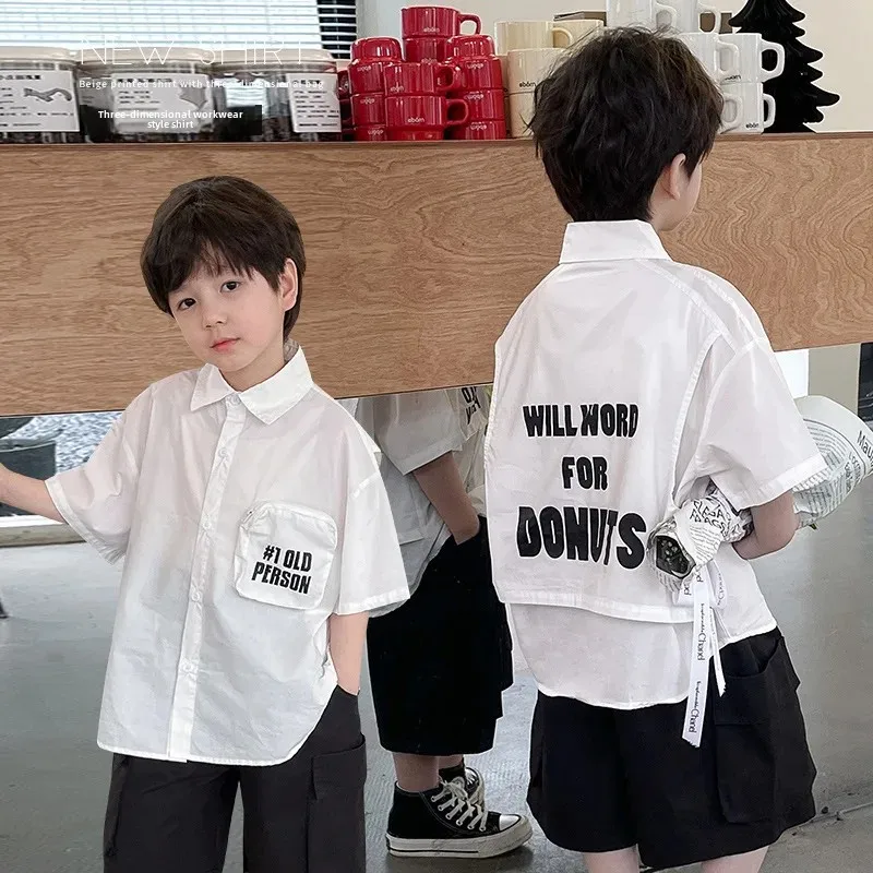 Summer Children's Short Sleeve Comfortable Shirt Trendy Baby Clothing Boys Girls Tops Fashionable Kids' Wear