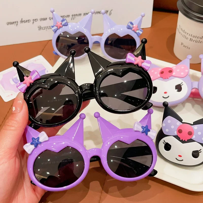 

Children's Sunglasses Cartoon Sanrio Sunglasses Girls Baby Cute Flip Outdoor Anti-UV Sun Visor Portable Travel Glasses