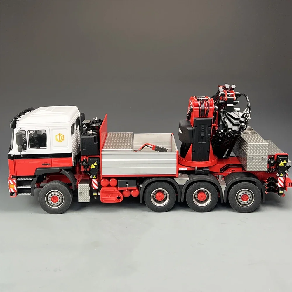 F2000 1/14 8X8 Truck Mounted Crane RC Truck Dump Truck Model F1650 Full Metal Rear Wheel Follower RC Trailer Model Toy 3