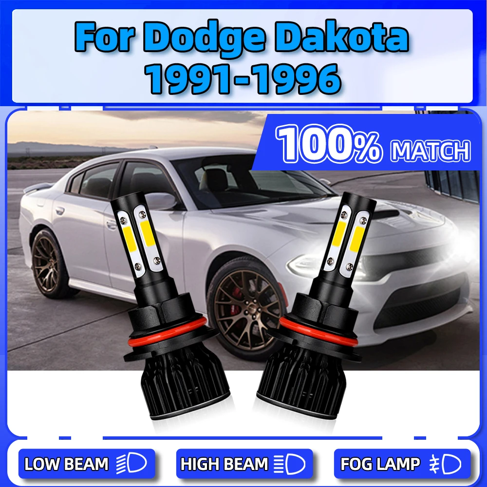 

120W Canbus LED Headlight Bulbs 20000LM Turbo Car Front Lights 12V Auto Lamps For Dodge Dakota 1991 1992 1993 1994 1995 1996