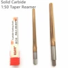 KLOT HRC60 TiCN Coated Solid Carbide Chucking Hand 1:50 Taper Reamer Pin reamer 2 2.5 3 4 5 6 7 8 9 10 12mm H7 Straight Flute 1