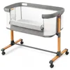 Baby Bassinet Bedside Bassinet, Baby Cradle with Machine-Washable Sheets, Four-Sided Breathable Mesh, 6 Height Adjustable 1