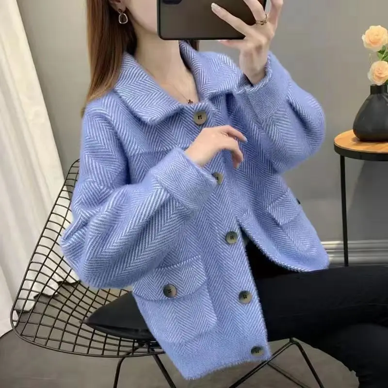 Women Jacket New Winter Clothes Women Casual Turn-down Collar Women Clothing Loose Comfort Elegance Office Lady Coat Warm 2023