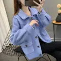 Women Jacket New Winter Clothes Women Casual Turn-down Collar Women Clothing  Loose Comfort Elegance Office Lady Coat Warm 2023 - AliExpress