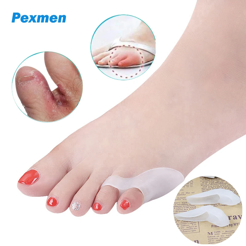 Pexmen 2/4Pcs Tailor's Bunion Pads Little Toe Bunion Corrector Pinky