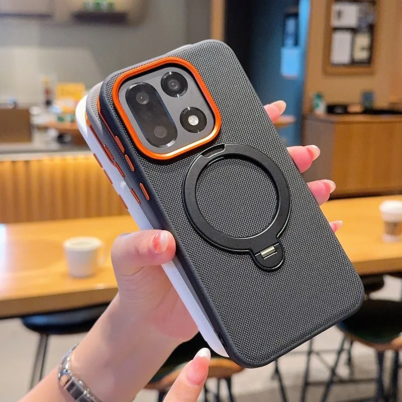 Enhanced Magnetic Ring Holder Armor Case with Hybrid TPU/PC Protection